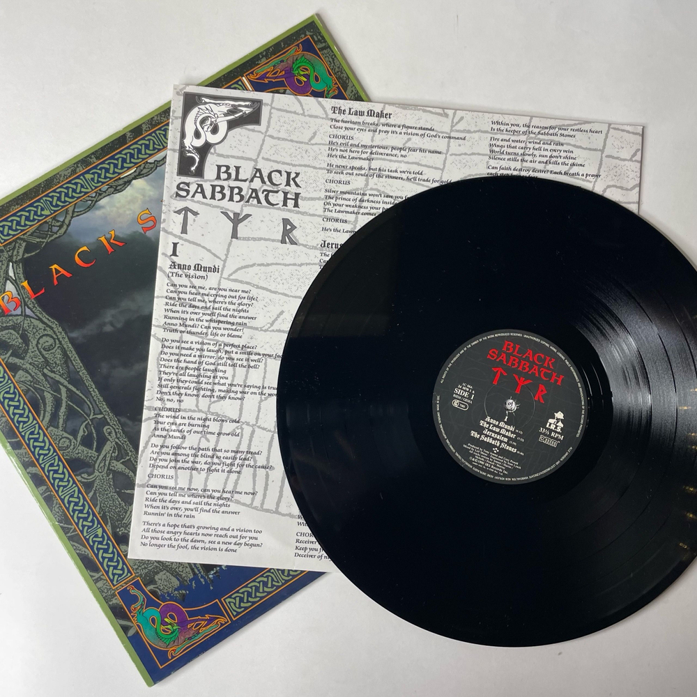 Винтажная виниловая пластинка LP Black Sabbath Tyr (Германия 1990)