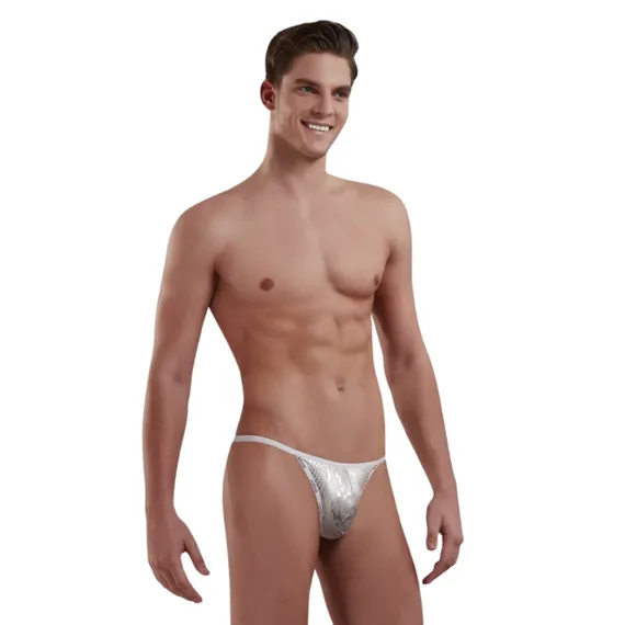 Мужские трусы стринги серебристые Doreanse SILVER SNAKE 1326