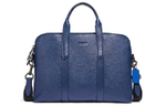 COACH Leather Briefcase, Laptop Bag, Shoulder Bag, Crossbody Bag, Handbag Large Men"s Blue