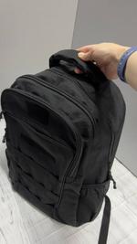 Тактический городской рюкзак с широкой ручкой / чёрный