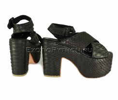 Босоножки на платформе из кожи питона SH-101
