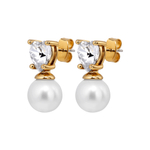 Серьги Dyrberg Kern EMO SG CRYSTAL / WHITE PEARL 480036