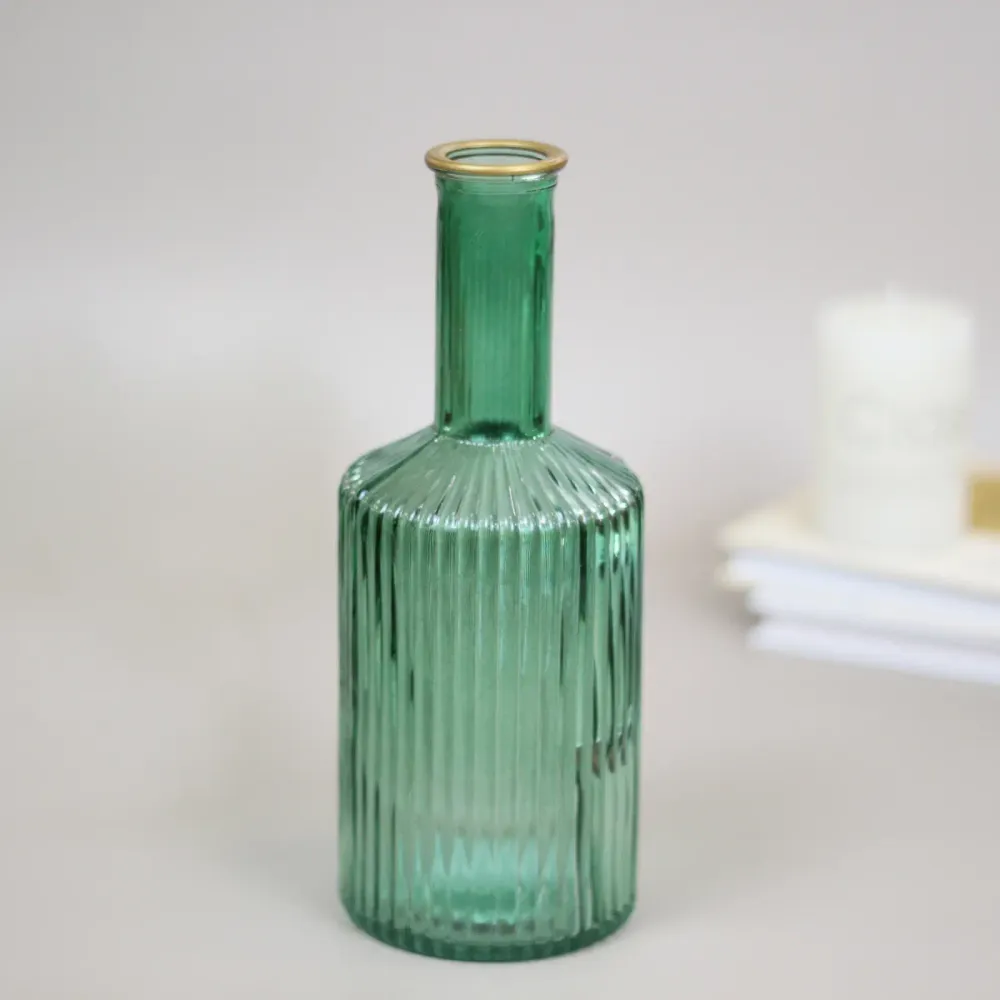 Ваза стеклянная «Амфора» 21,5*8см зеленая