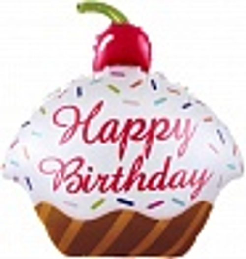 Шар Фольгированный "Кекс на День Рождения" 28''/71см с гелием