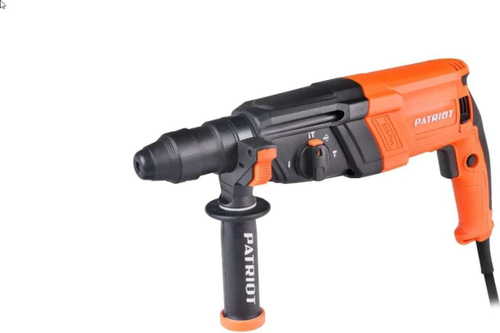Перфоратор PATRIOT RH 267Q SDS+, мощность 825 Вт, 2.8 Дж, 3 режима работы, макс.диаметр 26 мм, быстросменный патрон QCC, набор буров и долот, глубиномер, кейс 140301328