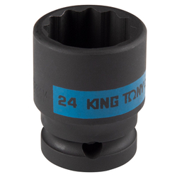 KING TONY (453024M) Головка торцевая ударная двенадцатигранная 1/2", 24 мм