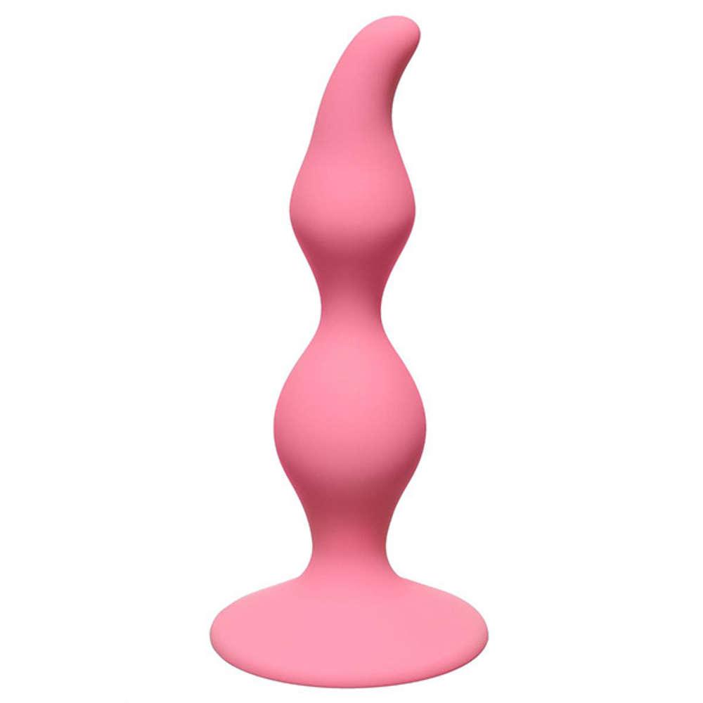 Розовая анальная пробка 12,5см Lola Games First Time Curved Anal Plug Pink 4105-01Lola