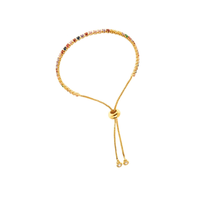 Браслет Теннисный Мульти – Золото