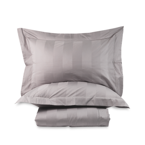 Постельное белье с одеялом из страйп-сатина Ritz | Grey