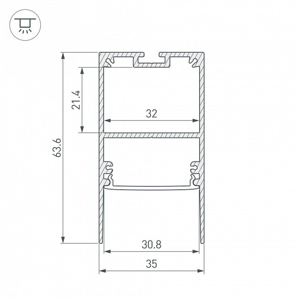 Профиль накладной Arlight SL-COMFORT 033277