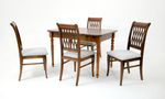 Обеденная группа Zip-mebel Вивальди 120 со стульями Рич/ серый, Орех