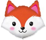 Шар (25"/64 см) Фигура, Голова, Милая Лиса, 1 шт.