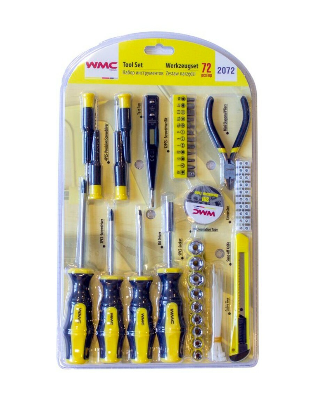 Набор инструментов 72пр. 1/4'' WMC TOOLS WMC-2072