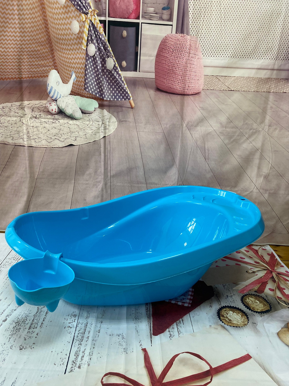 Ванна детская БУЛЬ-БУЛЬ с ковшом РАДИАН, со сливом