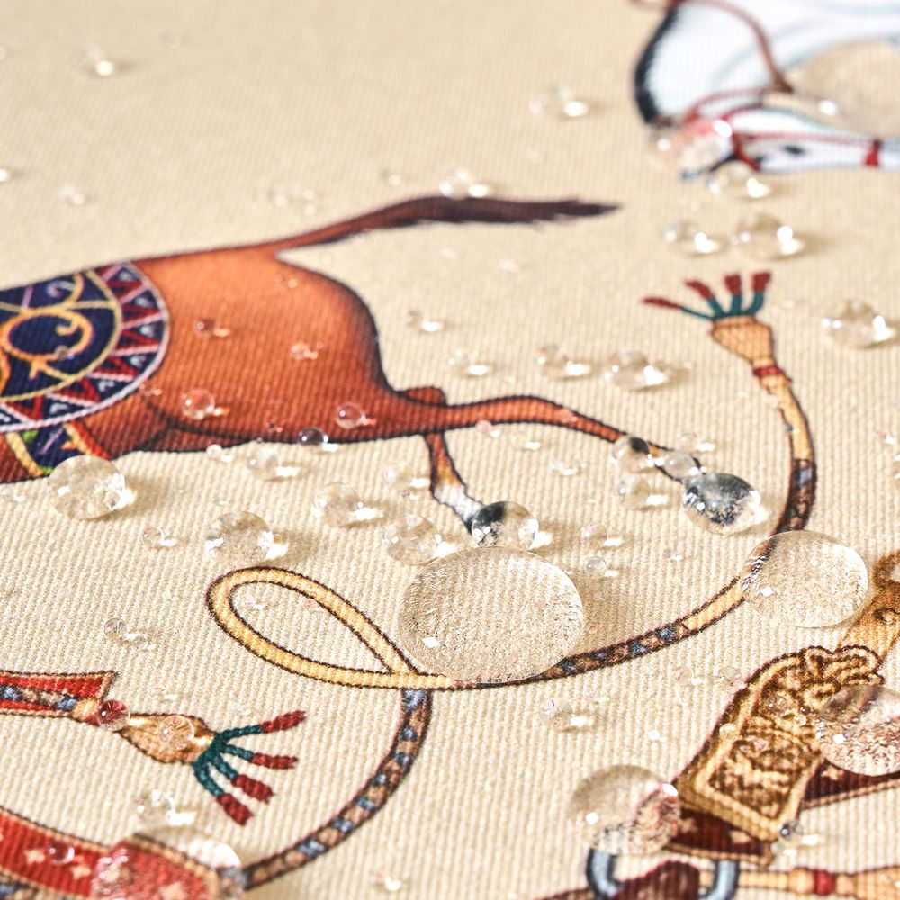 СКАТЕРТЬ КРУГЛАЯ "PASSAGE" 220СМ ,БЕЖЕВЫЙ, 100% ХЛОПОК,ТВИЛ,ПРОПИТКА