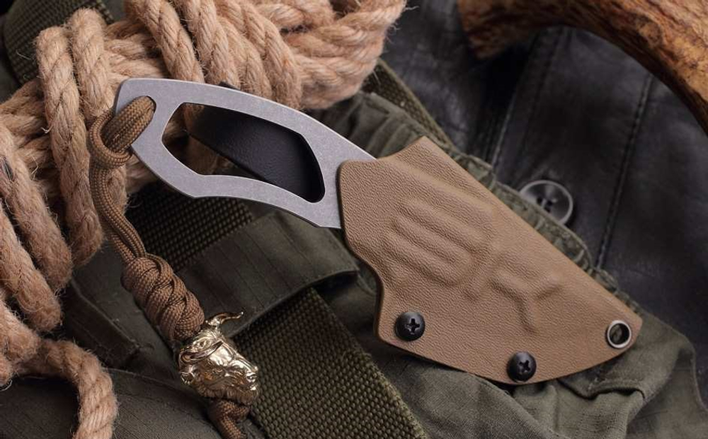 Скелетный нож Bull stonewash