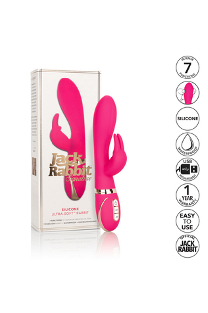 Ультра мягкий перезарежаемый вибромассажер кролик Ultra-Soft Rabbit