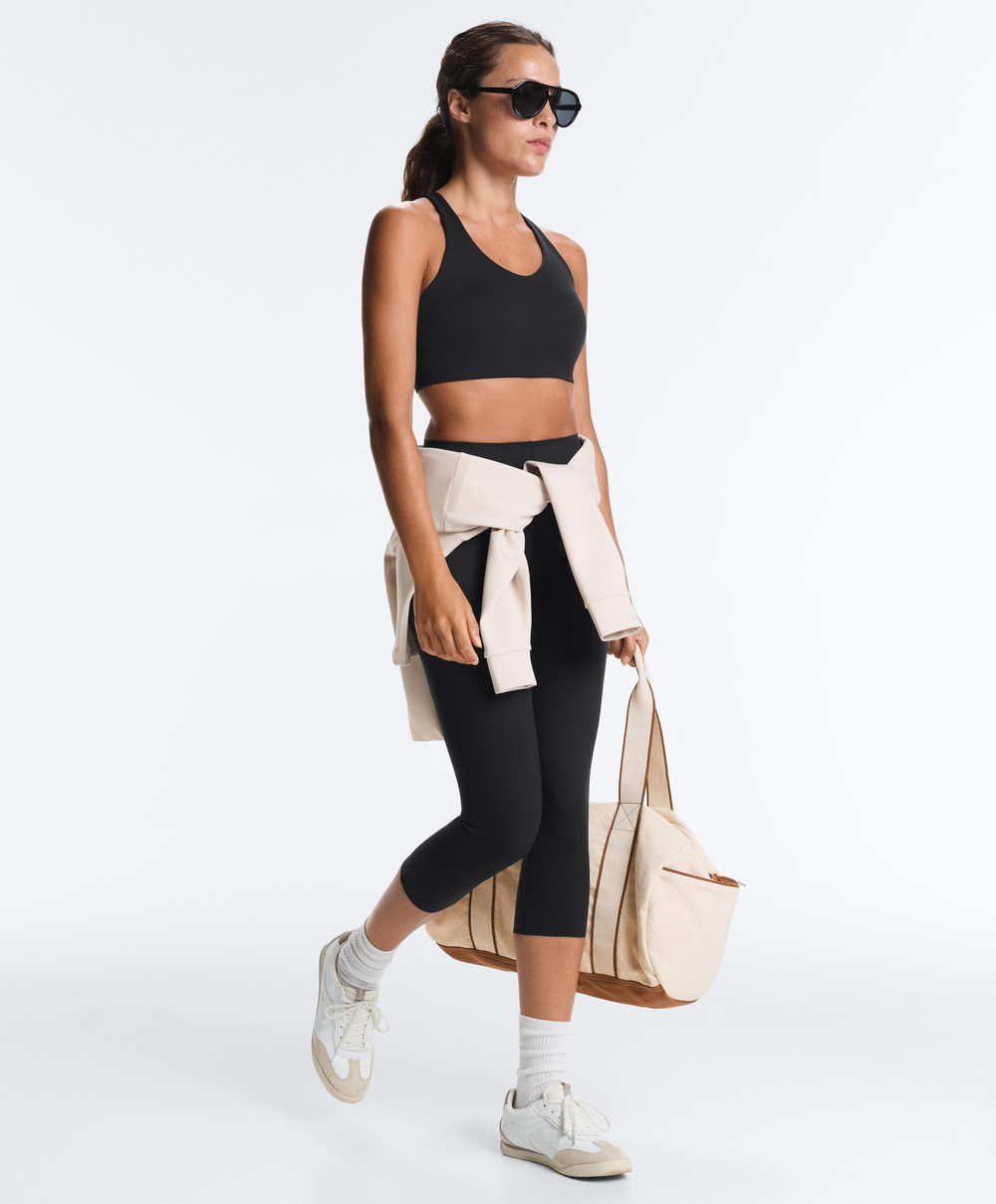Oysho Кроп-топ Compressive, черный