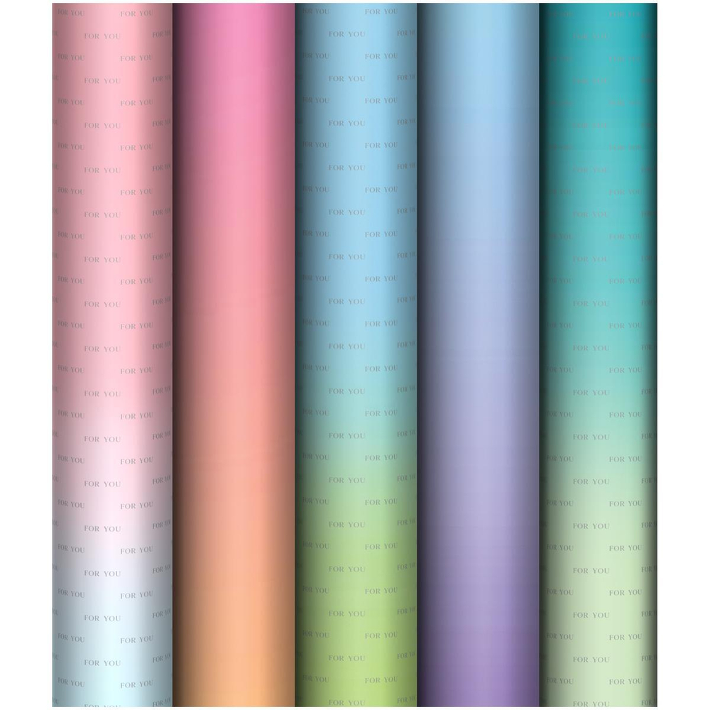 Упаковочная бумага глянц. 70*100см в ассорт "Градиент" (MESHU)