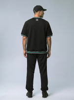 Бомбер с коротким рукавом от New Pole, черного цвета