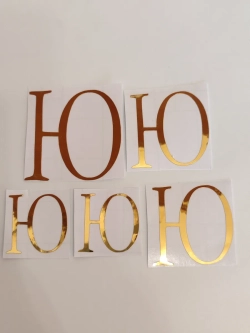 Наклейки свадебныебуквы на бутылки и бокалы инициалы "Ю"