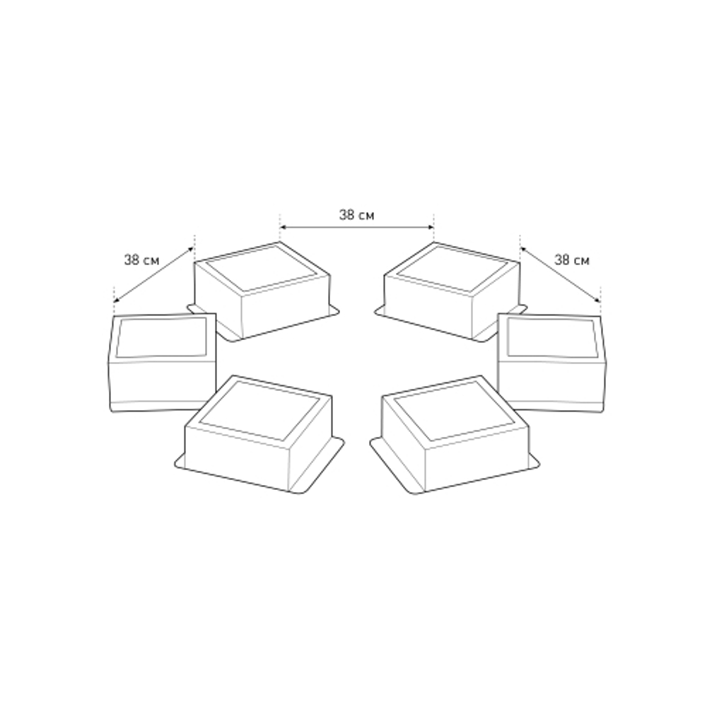 Светильник светодиодный ЭРА Грильято SPO-646-3-4K-S6 36Вт 4000К 89х89мм Домино 100х100 металлик 6 кубиков драйвер