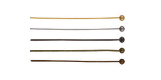 "Zlatka" Штифт с шариком DC-107/10 и DC-106/10 10 шт №02 под серебро