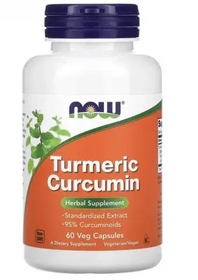Куркума и куркумин Now Foods Curcumin, 60 капсул