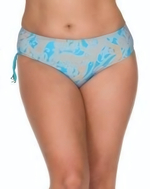 Плавки с регуляцией высоты и узором пейсли (Размер: M) (Цвет: голубой)