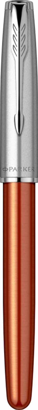 Перьевая ручка Parker Sonnet Essentials Orange SB Steel CT 2169228, перо: F, цвет чернил black, в подарочной упаковке.