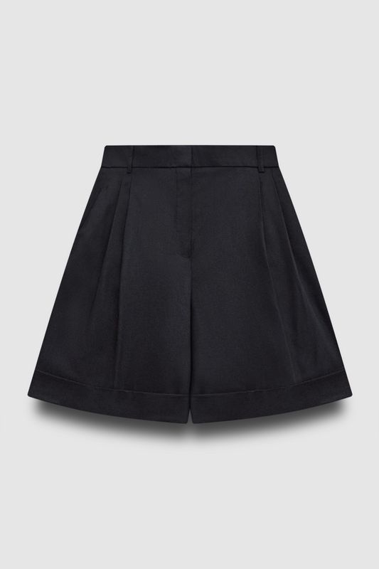 Шорты изо льна, черный