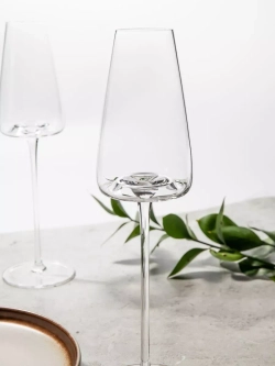 Бокал для шампанского на длинной ножке, 250 мл, 2 шт