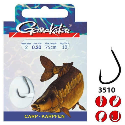 Крючок Gamakatsu Hook BKS-3510F Carp 60 cm №04 d0.25