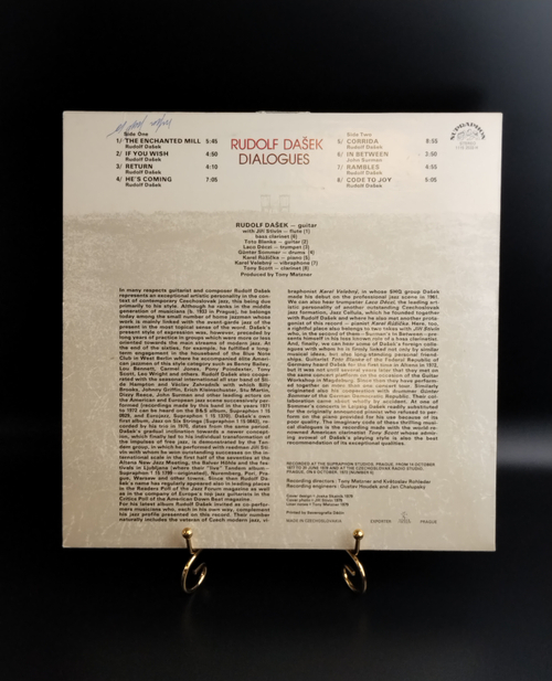 LP Rudolf Dasek - Dialogues. Джаз. Виниловая пластинка 12 дюймов. Мелодия СССР год. Supraphon Чехословакия 1979 год.