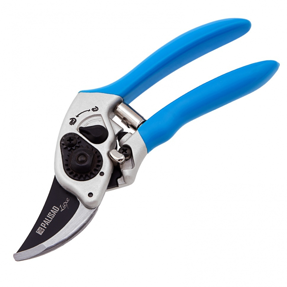 Секатор прямого реза, 210 мм, регулировка захвата, алюминиевые рукоятки, Luxe, Palisad