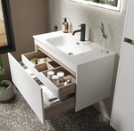 Тумба подвесная SANCOS Smart 790х450х500, c двумя ящиками оснащенными доводчиками, белый глянец , арт. SM80W