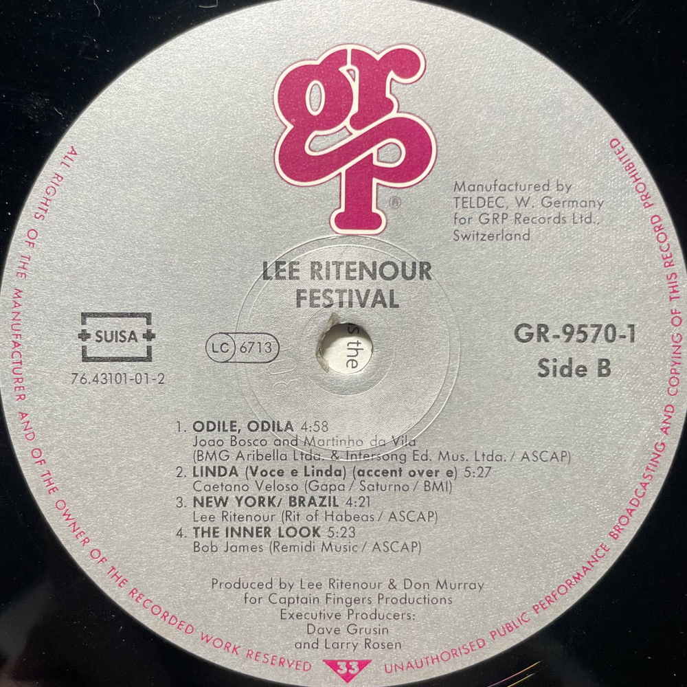 Lee Ritenour ‎– Festival (Швейцария 1988г.)