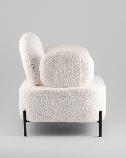 Кресло Кэнди ткань букле белый