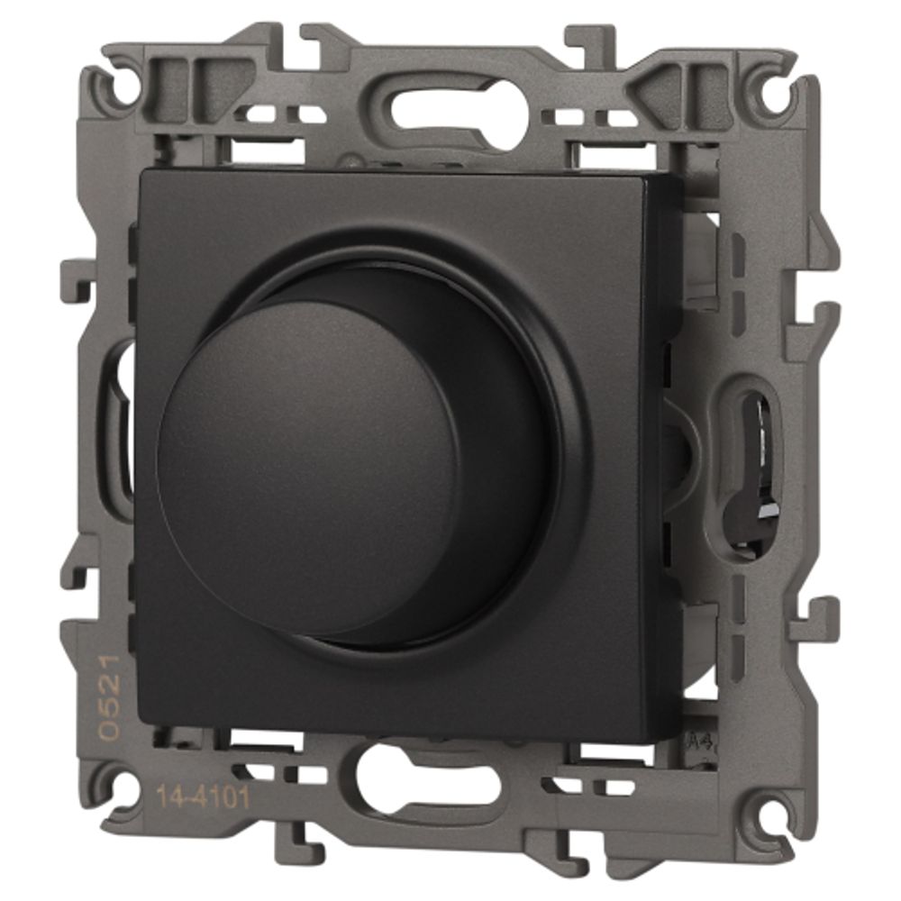 14-4101-05 ЭРА Светорегулятор поворотно-нажимной, 400ВА 230В, IP20, Эра Elegance, антрацит