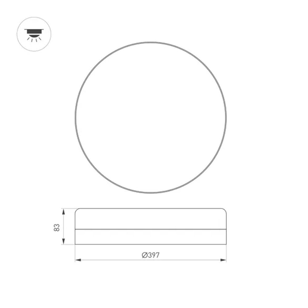 Светильник CL-SMURF-R400-30W Day4000-MIX (WH, 140 deg, 230V) (Arlight, IP40 Пластик, 3 года) 036669