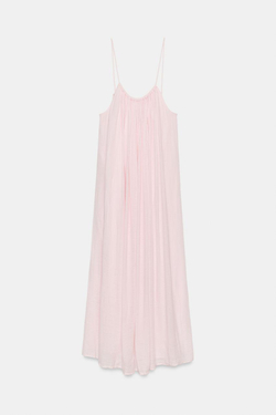 ZARA ПЛАТЬЕ МИДИ, ЯРКО-РОЗОВЫЙ
