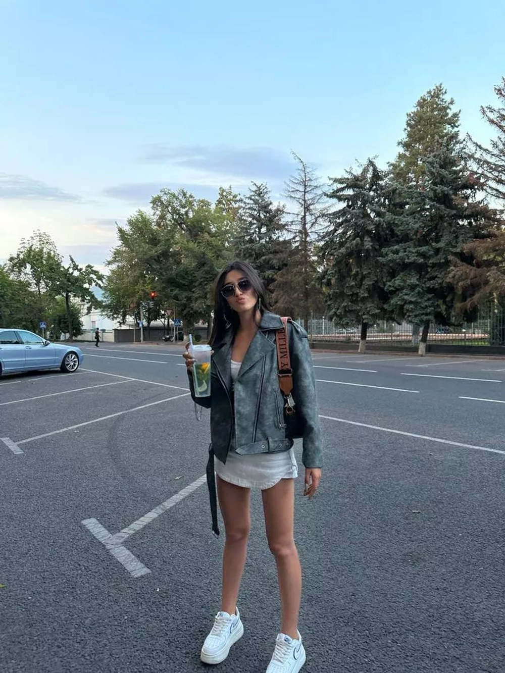 Косуха куртка кожаная oversize