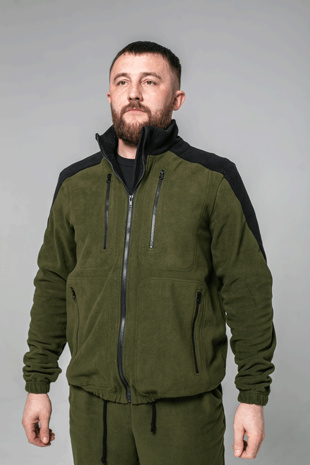 Флисовая кофта мужская комби