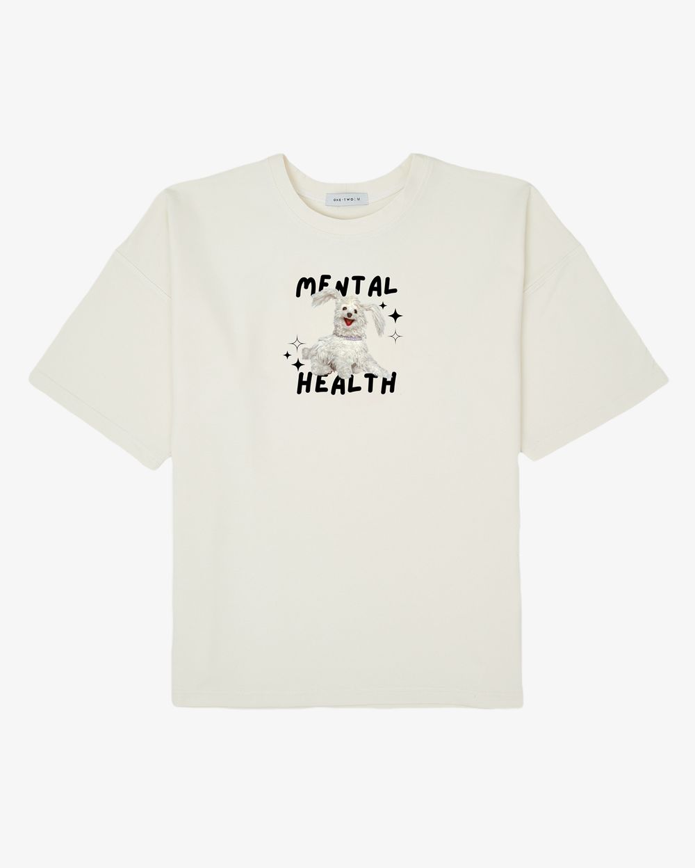 Футболка One Two Mental health Coconut Milk