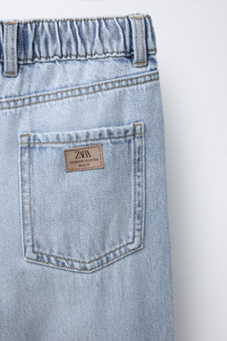 ZARA ДЖИНСЫ BAGGY FIT, ГОЛУБОЙ