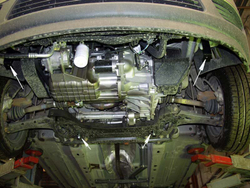 Защита картера и КПП (сталь 2 мм) для Ford Fusion 2002-2012 (V - 1.4; 1.6), Ford Fiesta Mk5 2002-2008 (V - 1.4; 1.6) Alfeco.ALF0705st