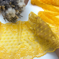 Кружево эластичное насыщено-желтое 19 см