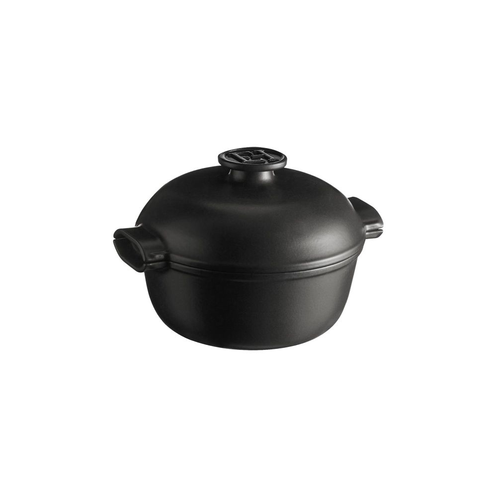 Кастрюля 2,0 л. керам. d=22,5 см. h=18 см. с крышкой (индукция) графитовая Emile Henry /1/ Кастрюля 2,0 л. керам. d=22,5 см. h=18 см. с крышкой (индукция) графитовая Emile Henry /1/