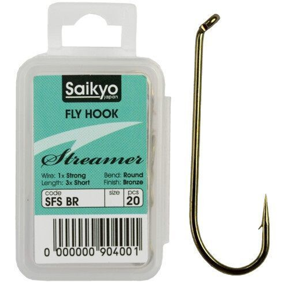 Крючки для рыбалки одинарные Saikyo KH-71472 Streamer BR №04 ( упк. по 20шт.). Товар уцененный