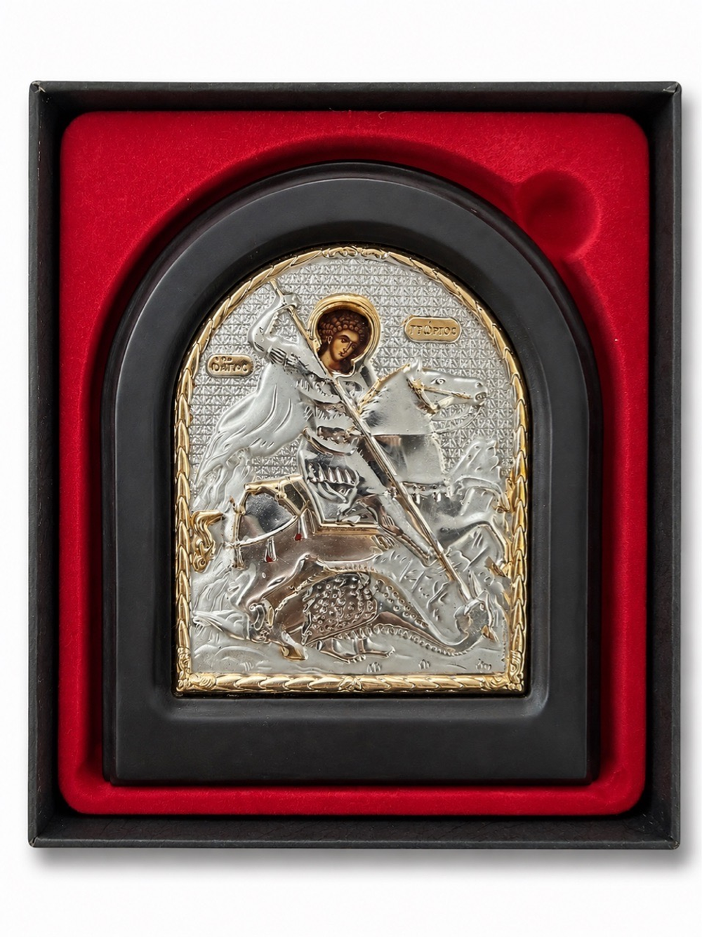 Икона Георгий Победоносец 14×12 см